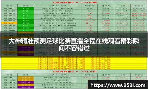 大神精准预测足球比赛直播全程在线观看精彩瞬间不容错过