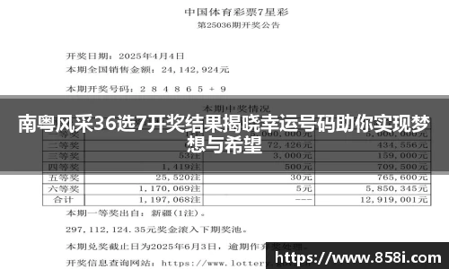 南粤风采36选7开奖结果揭晓幸运号码助你实现梦想与希望